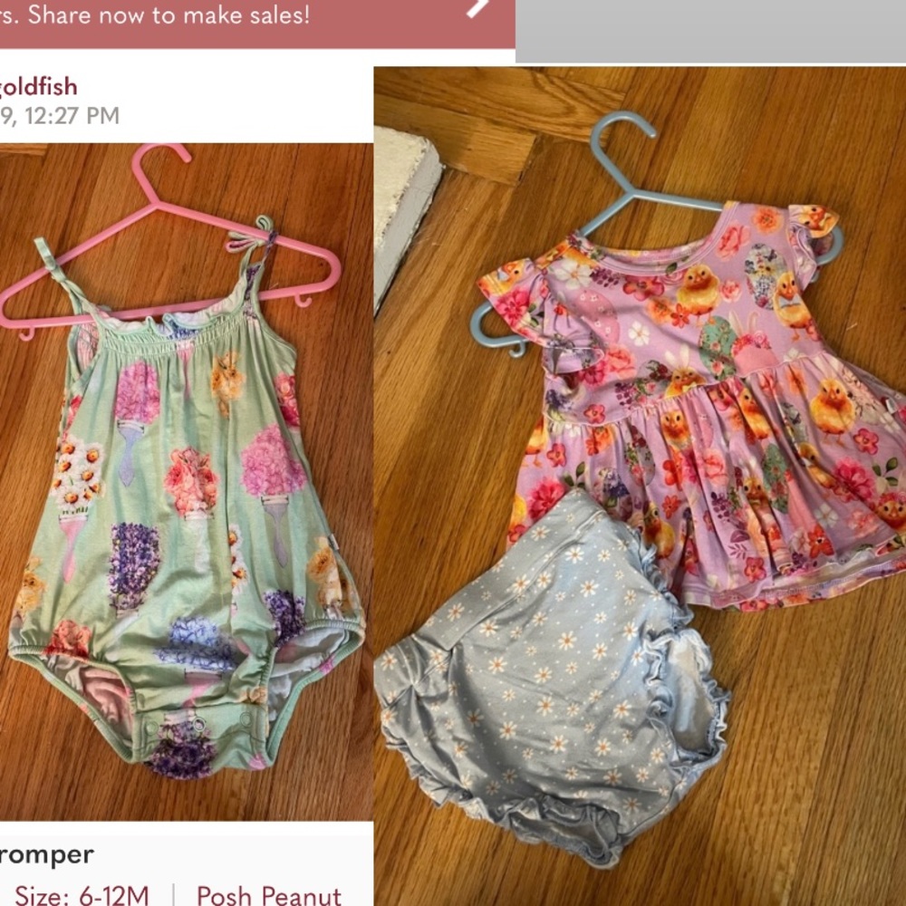 Poshpeanut 6-12 M summer clothes bundle!